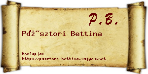 Pásztori Bettina névjegykártya