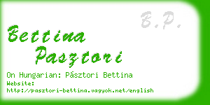 bettina pasztori business card
