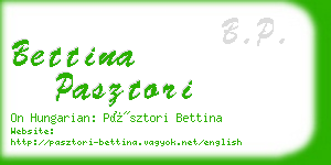 bettina pasztori business card